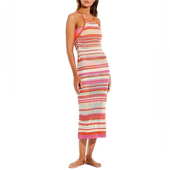 NWT Antonio Melani Crochet Beach Dress Sz L